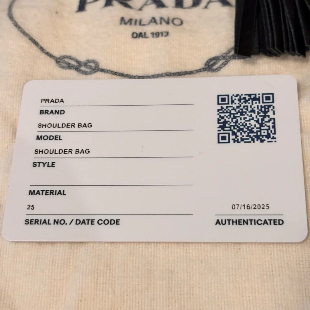 PRADA Black Leather & Nylon Mini Tassle Bag W/ COA & Dustbag LIKE NEW! - Picture 5 of 16